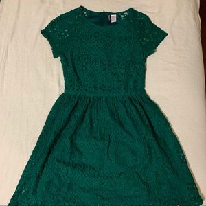 Lace Hunter Green Dress